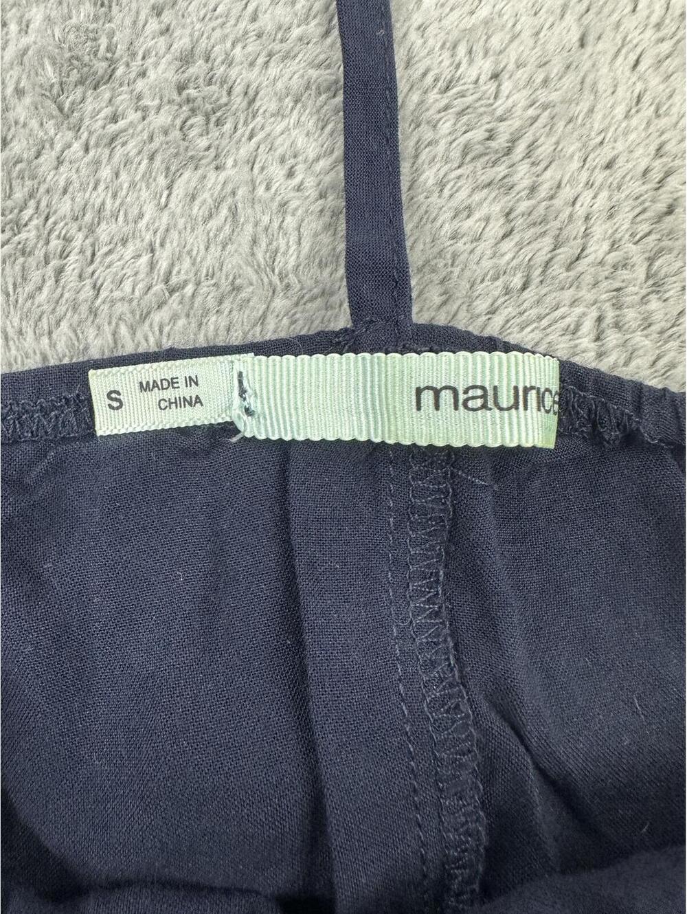 Maurice's Navy Y2K Fairycore Rayon Flutter Hem Cami Tank Top - Picture 5 of 6